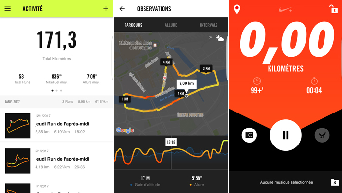 Applications android : Nike+, pour suivre nos running