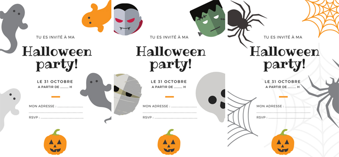 Invitations Halloween à imprimer