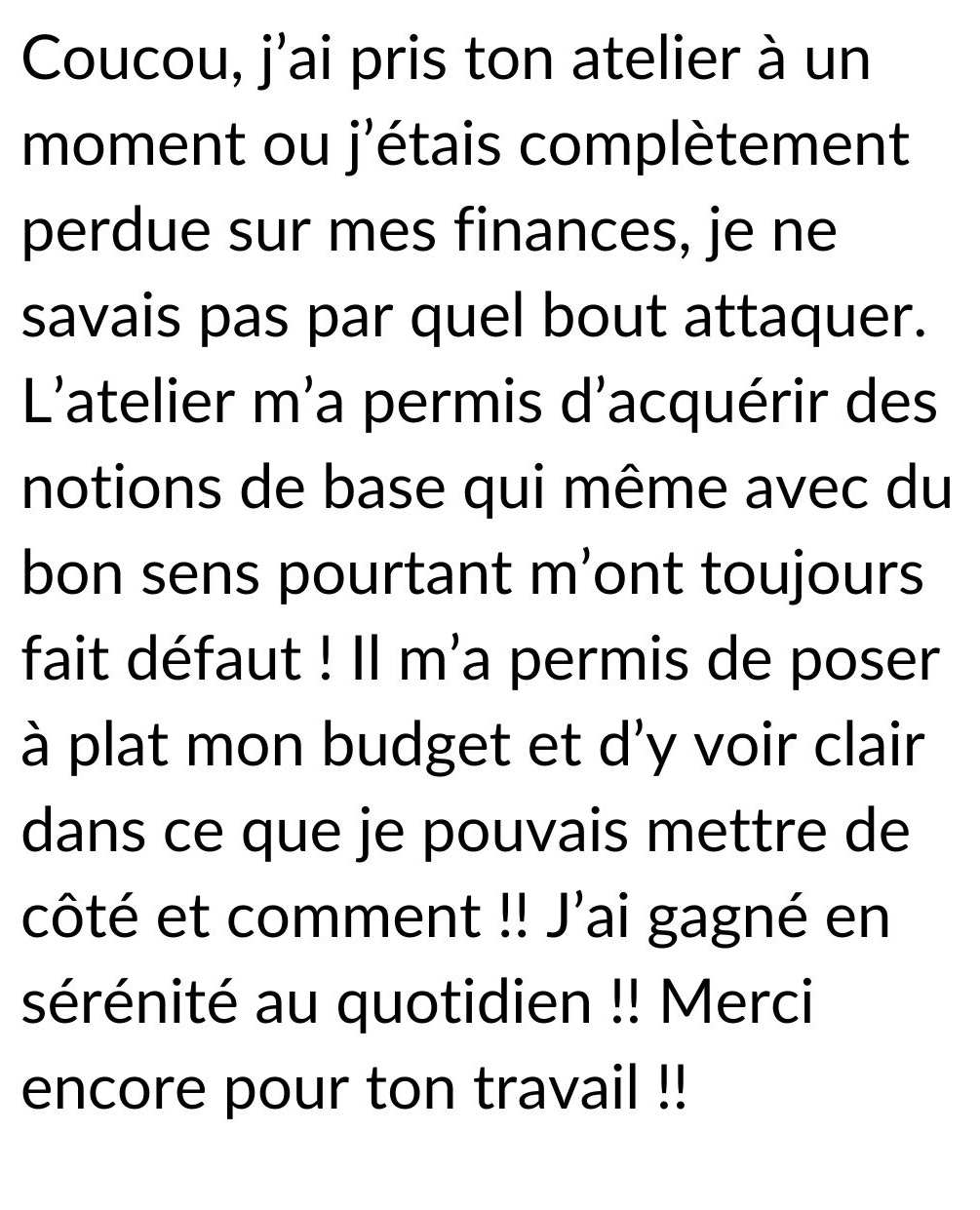 gestion budget temoignage audrey