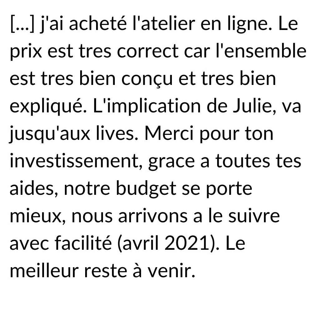 gestion budget temoignage cams