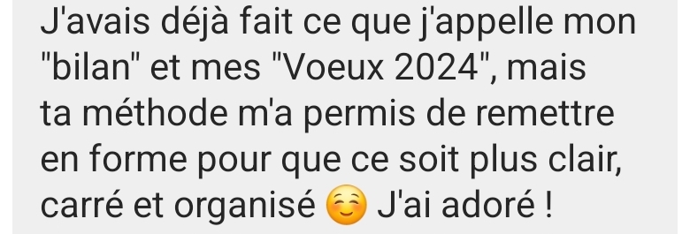 Témoignage - Préparer son année 2025