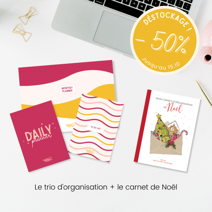 Offre papeterie d'organisation et de noël