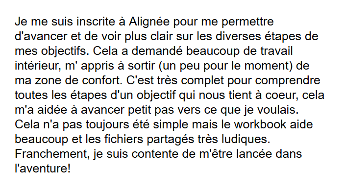 témoignage formation objectifs