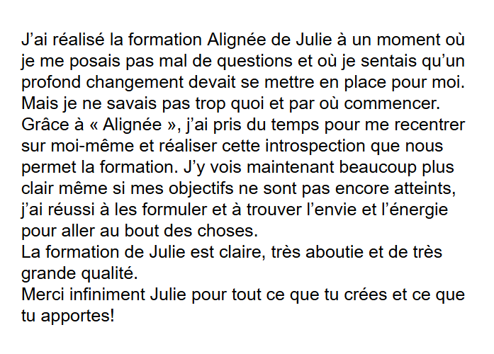 témoignage formation objectifs